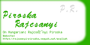 piroska rajcsanyi business card